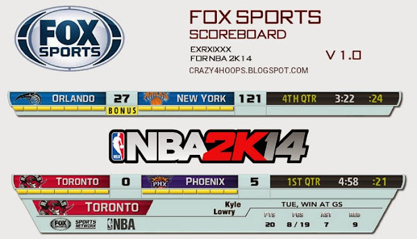 NBA 2K14 FOX Sports Scoreboard Mod
