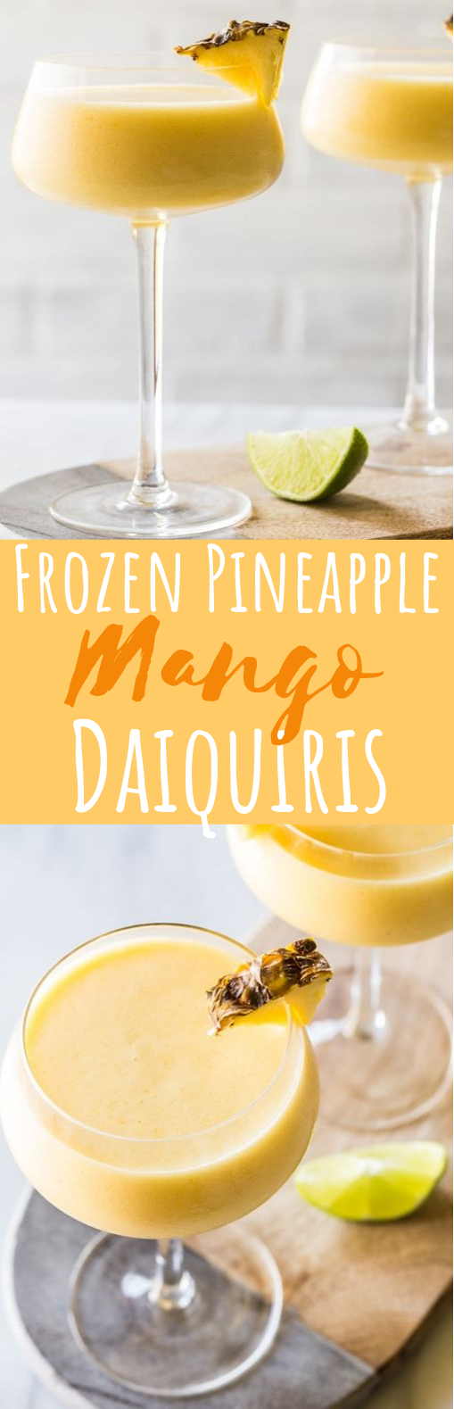 Frozen Pineapple Mango Daiquiri #summer #drinks