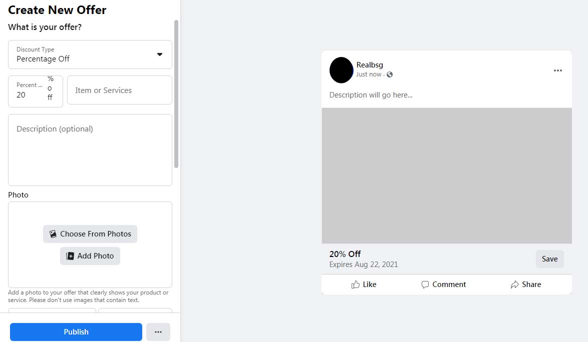 How To Promote Digistore24 Affiliate Products On Facebook? 2 create offer RealBSG