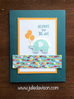 Stampin' Up! Little Elephant Kids Birthday Card ~ 2019-2020 Annual Catalog ~ www.juliedavison.com