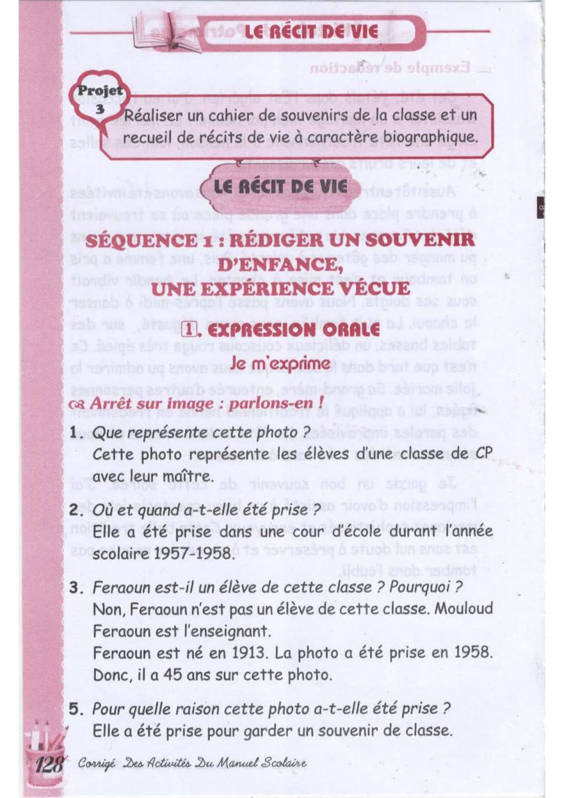 حل تمارين صفحة 119 الفرنسية للسنة الثالثة متوسط - الجيل الثاني