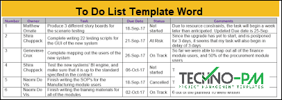 To Do List Template Word, Custom To Do List