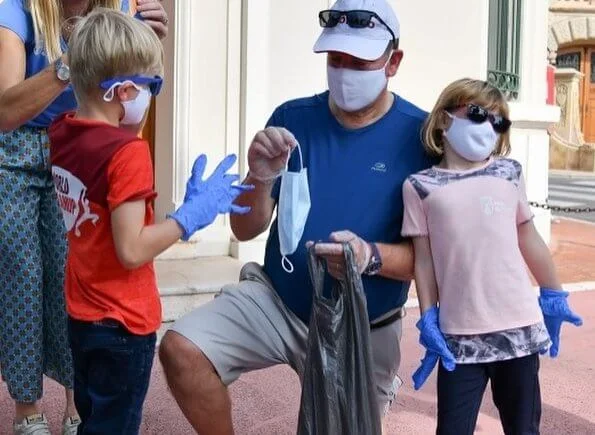 Hereditary Prince Jacques and Princess Gabriella attended the World Cleanup Day in Monaco