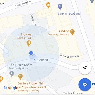 Google Map - site of Major Weir’s house, Edinburgh