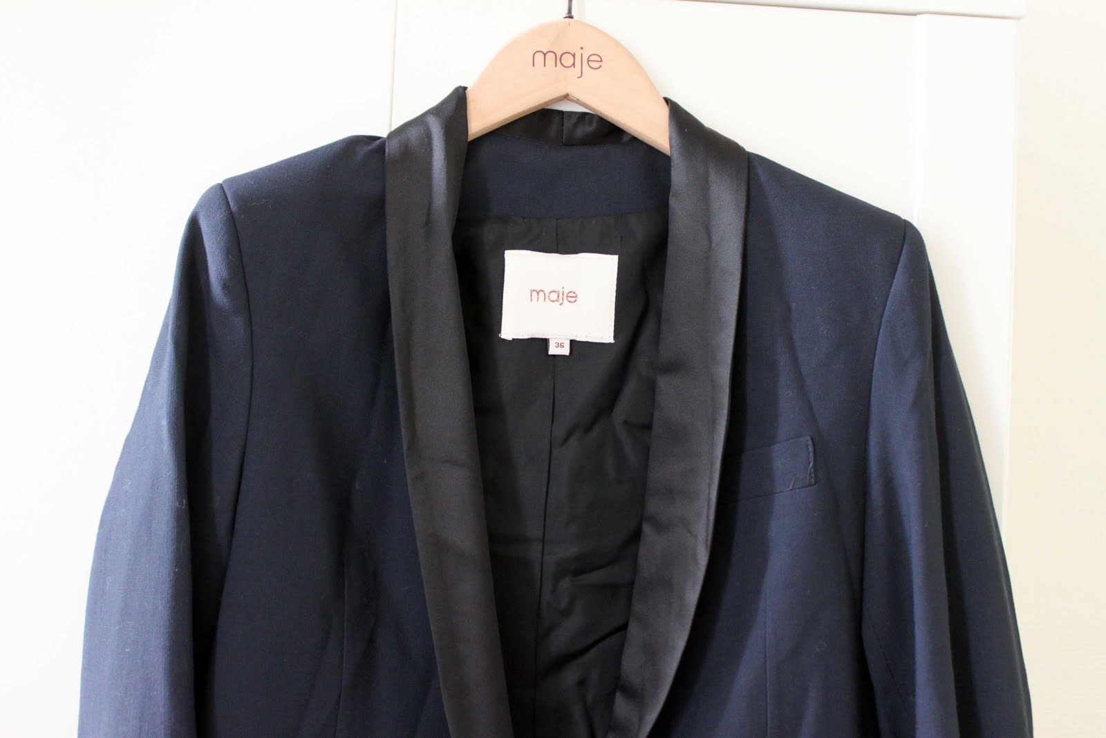 mon dressing ?� bas prix: veste Maje bleue marine 36 FABRIQU??E EN FRANCE