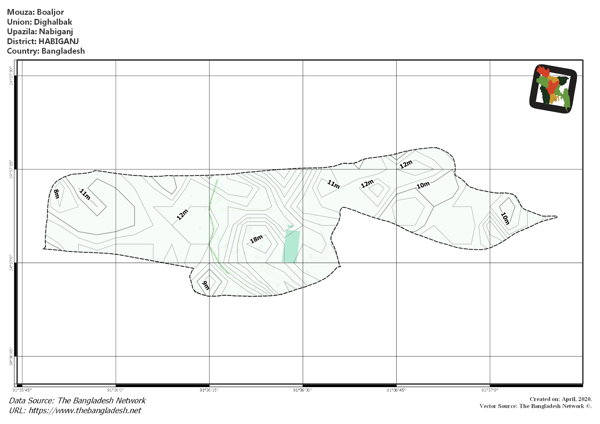 Map of Boaljor Mouza of Nabiganj Upazila, HABIGANJ Map of Boaljor Mouza of Nabiganj Upazila, HABIGANJ, Bangladesh.