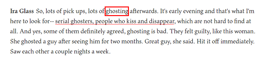 Arti Ghosting Arti Ghosting