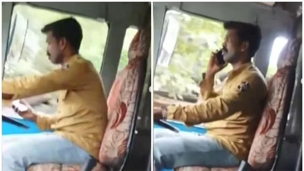 Private Bus Driver Talking On Phone While Driving, Kochi, News, Local-News, Crime, Criminal Case, Phone call, Video, Kerala