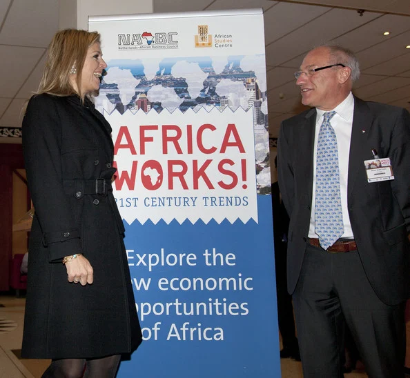 Dutch Crown Princess Maxima attended the AfricaWorks 21st Century Trends Conference in Zeist. The conference is organized by the African Studies centre