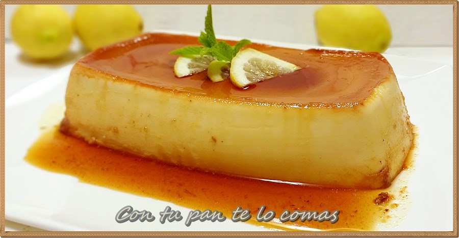 Flan de limón y leche condensada