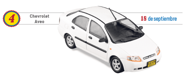 los carros más queridos de colombia 2, chevrolet aveo 2007, chevrolet aveo 1:43