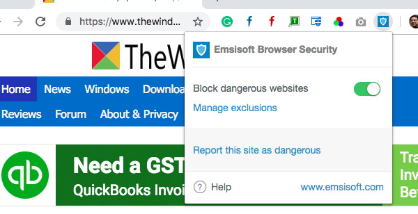 Emsisoft-browserbeveiliging