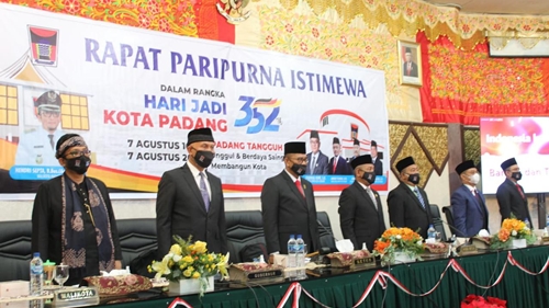 DPRD Padang Gelar Rapat Paripurna Istimewa HUT Kota Padang ke-352 Tahun