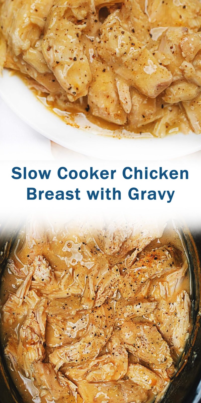 Slow Cooker Chicken Breast with Gravy - 3 SECONDS