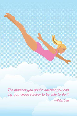 female doll falling from sky poster with text