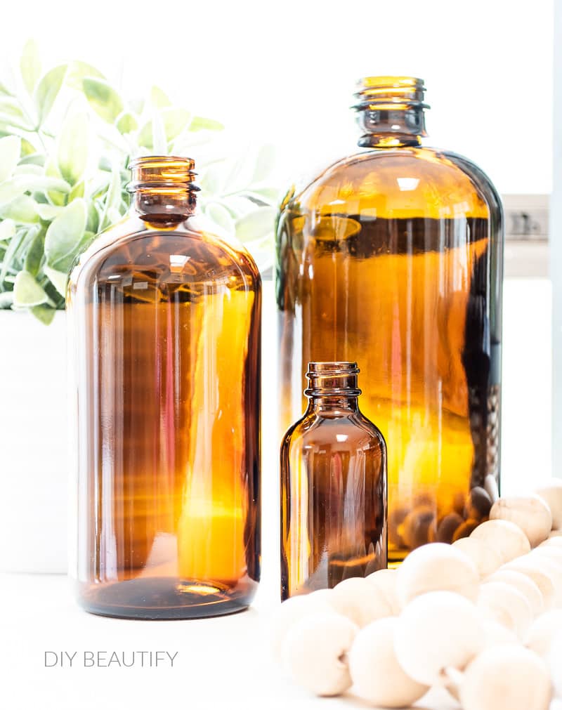 How to Decorate with Amber Glass Bottles (and where to find them cheap