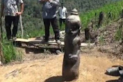 Warga Labura Heboh ! Arca Kuno Berbentuk Patung Manusia dan Piring Batu Ditemukan