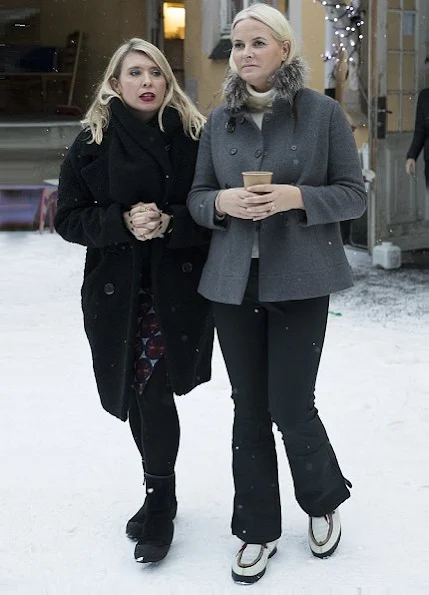 Crown Princess Mette-Marit visited "Our Neighbourhood" (Vårt Nabolag) event held at Dikemark Asylum Centre in Asker