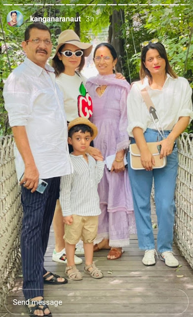 Kangana Ranaut's day out of nephew prithvi and family
