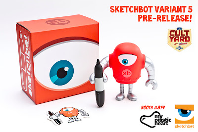 Sketchbot V5 Red Variant Vinyl Figure by Steve Talkowski