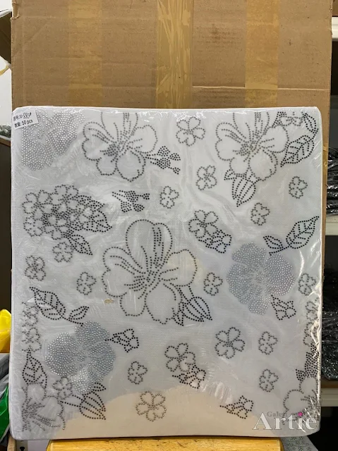 Hotfix stickers dmc rhinestone aplikasi tudung bawal fabrik pakaianbunga raya besar dengan bouquet silver