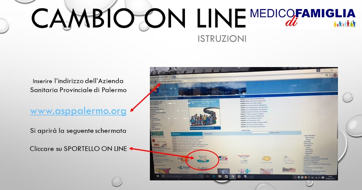 www.studiomedicoassociato.135.it CAMBIO MEDICO ON LINE istruzioni