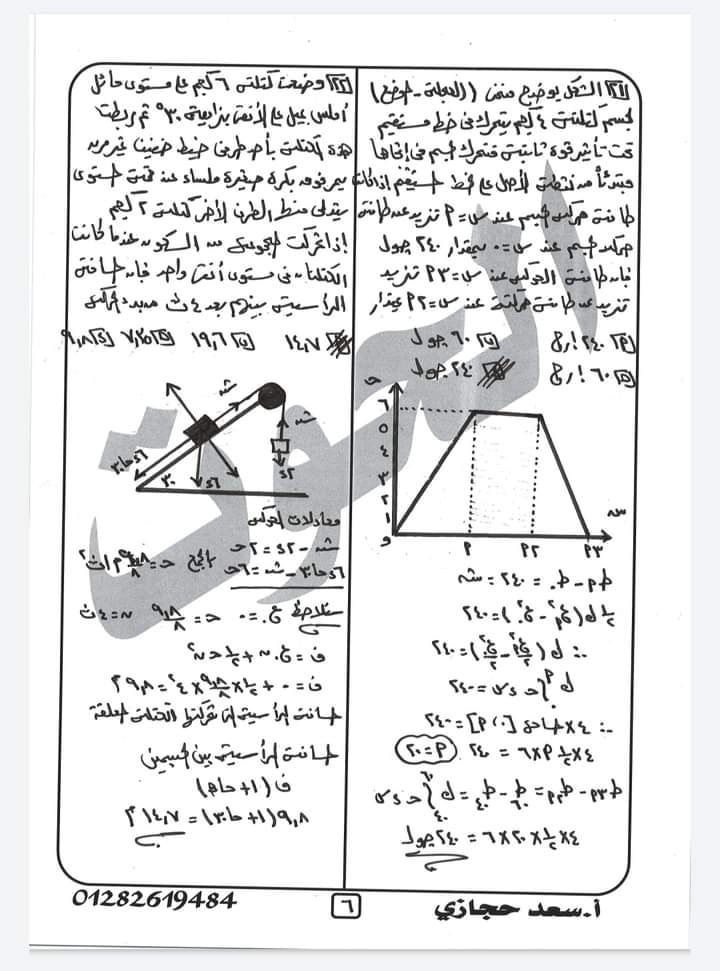 حل امتحان الديناميكا للثانوية العامة 2021 لمستر سعد حجازي ورأيه في الامتحان 7