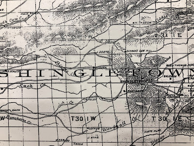 1883 CA Map Santa Venetia Ynez Shingle Springs Shingletown CALIFORNIA History 