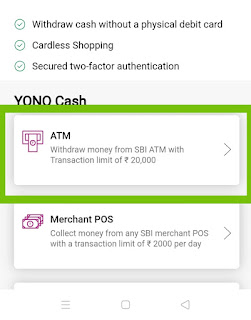 Yono Cash  Section