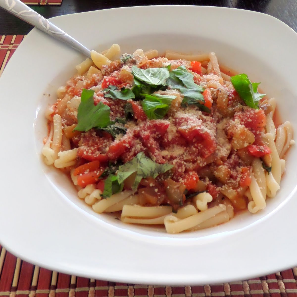 Very Veggie Pasta:  A vegetarian pasta made with an assortment of vegetables