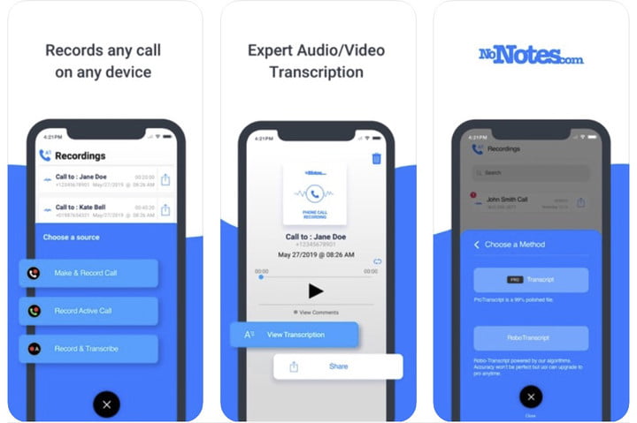 NoNotes call recording NoNotes call recording
