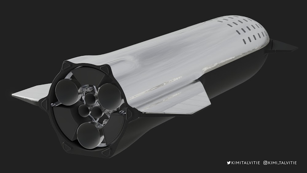 SpaceX's new Starship design by Kimi Talvitie