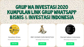 Grup whatsapp investasi 2020 Link grup wa bisnis dan investasi indonesia