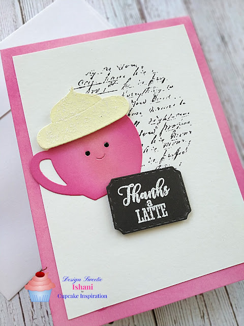 Big picture book - Latte by Simon says stamps, CIC, simon says stamps, Craftangles, masking, Thank you card, Quillish,  cupcake inspirations