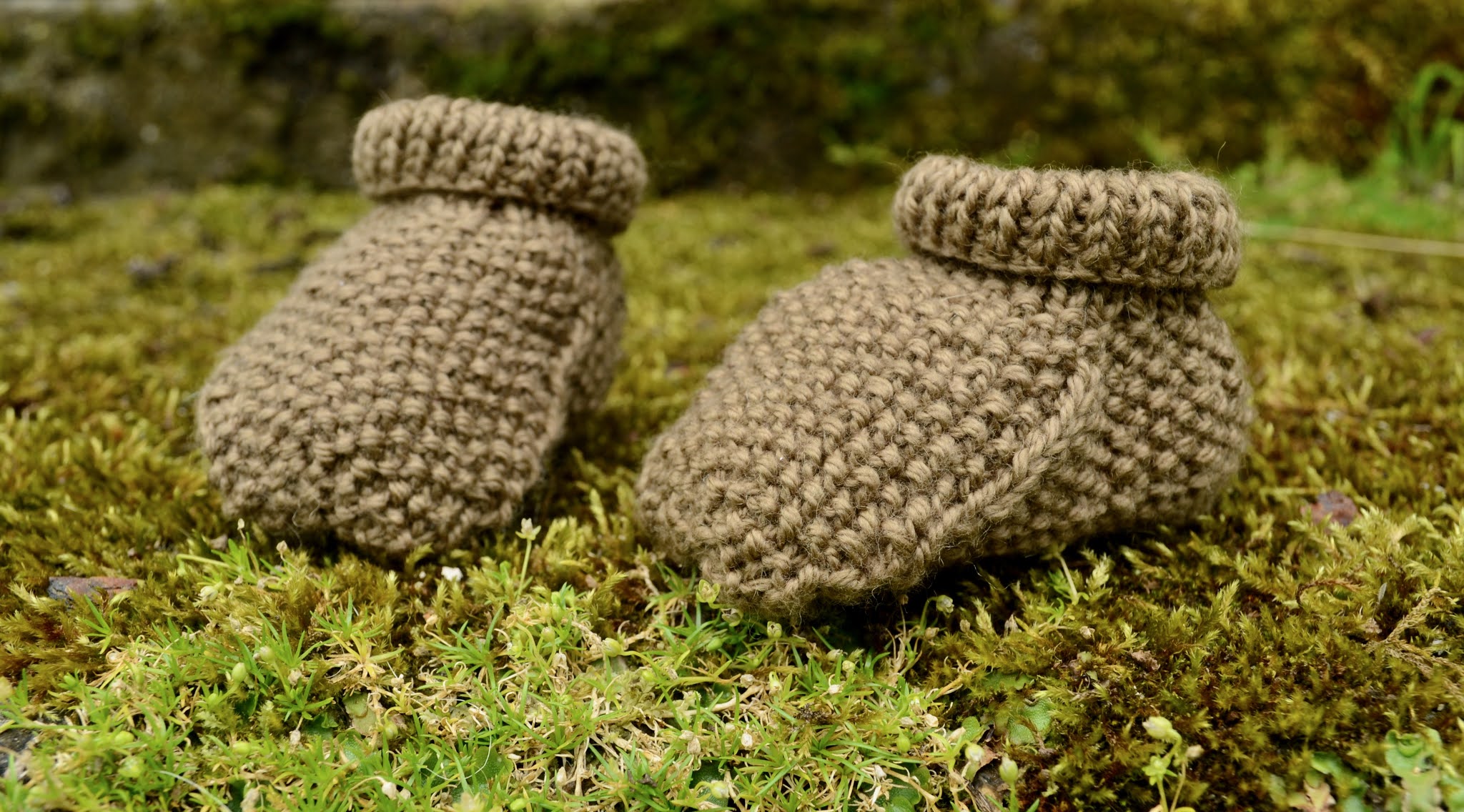 Ginx Craft : Moss Stitch Baby Boots
