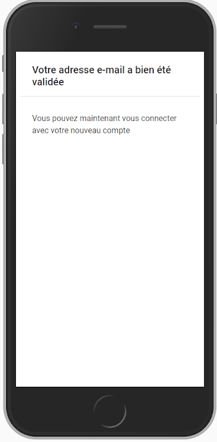 message de confirmation