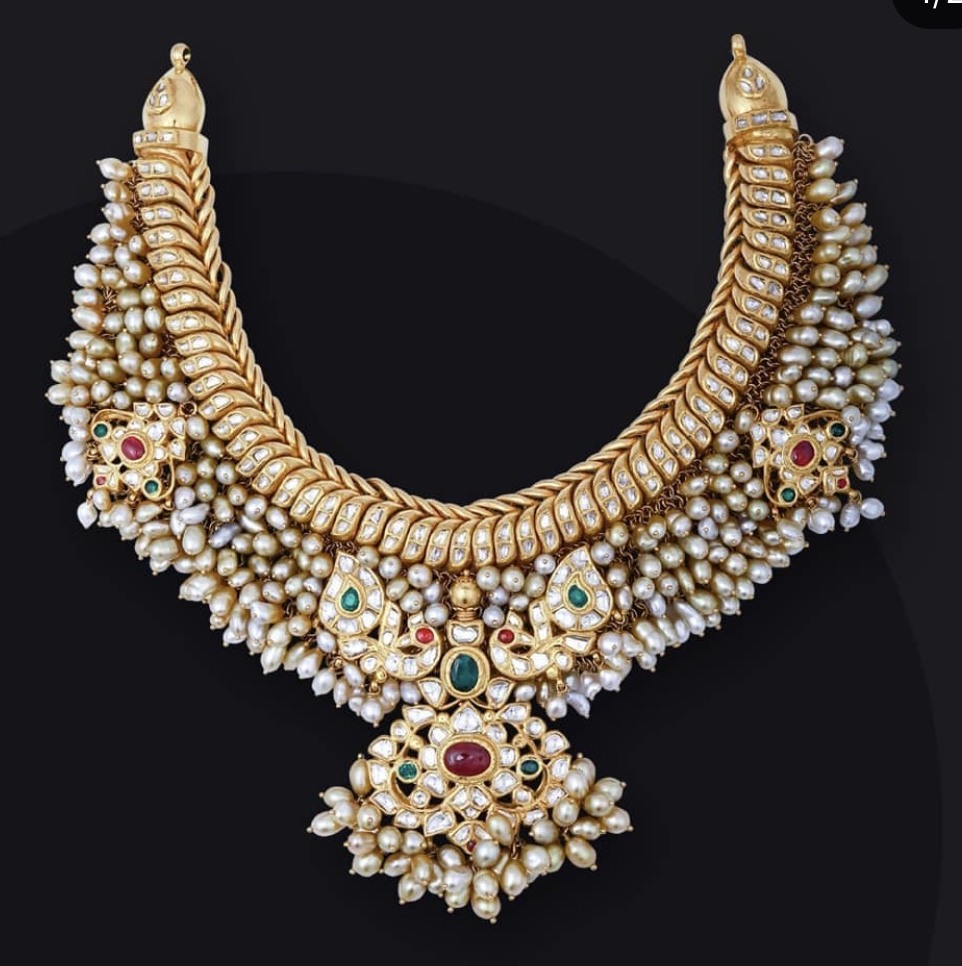 Antique Guttapusalu set by Kalasha Jewels - Jewellery Designs