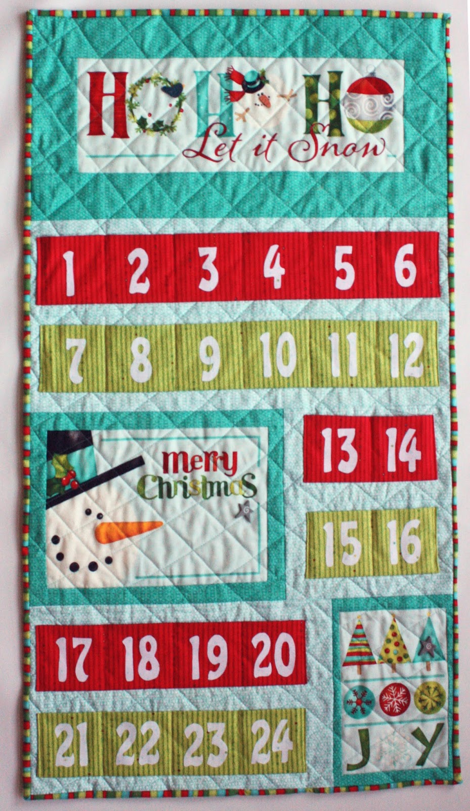 Funny Frogs 12 days of Christmas Fabric Panel to sew //