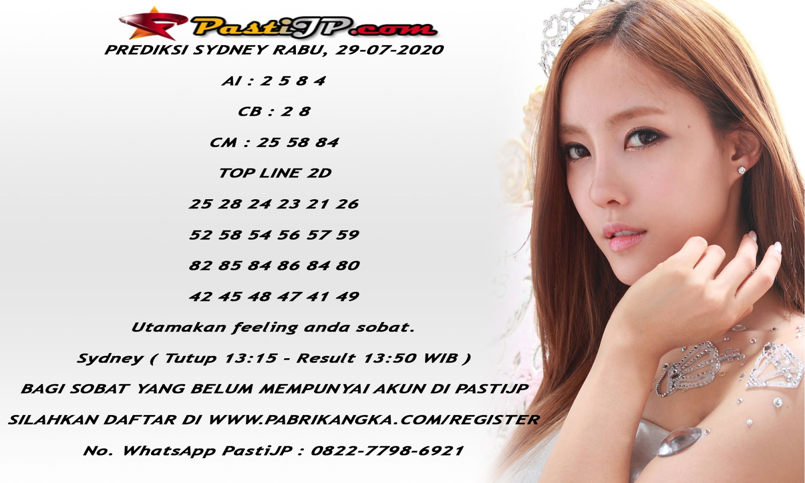 PREDIKSI SYDNEY RABU, 29072020 PastiJP PREDIKSI SYDNEY RABU, 29072020 PastiJP