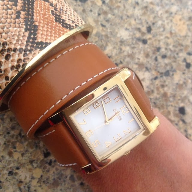 ... leather band which I paired it with a bracelet I got from TJ Maxx