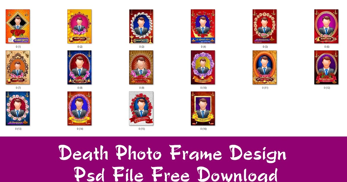 Death Photo Frame Design Psd File Free Download - Kumaran Network