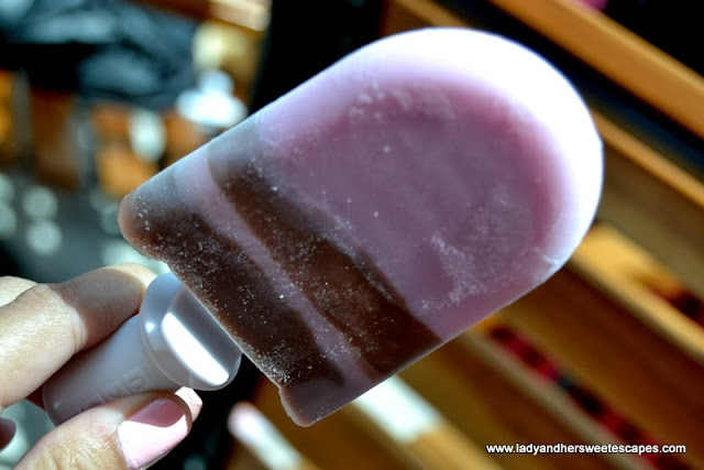 a popsicle made with Zoku Quick Pop Maker 