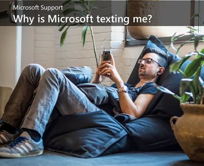 Waarom sms't Microsoft mij?