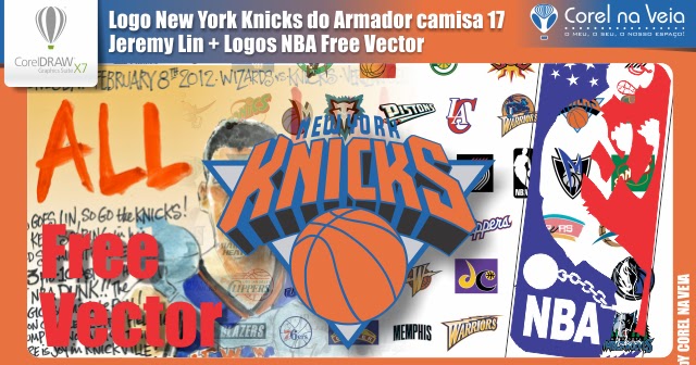 Logo New York Knicks do Armador camisa 17 Jeremy Lin + Logos NBA Free Vector - Corel na Veia