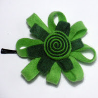 Horquilla fieltro verdes. VENDIDA
