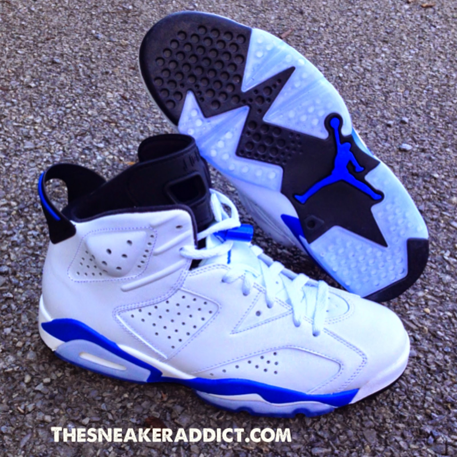 THE SNEAKER ADDICT: Air Jordan 6 Sport Blue Sneaker (Detailed New ...