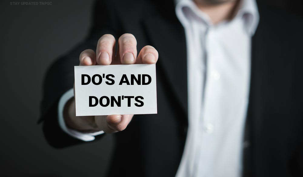 general do's and dont's for tnpsc interview