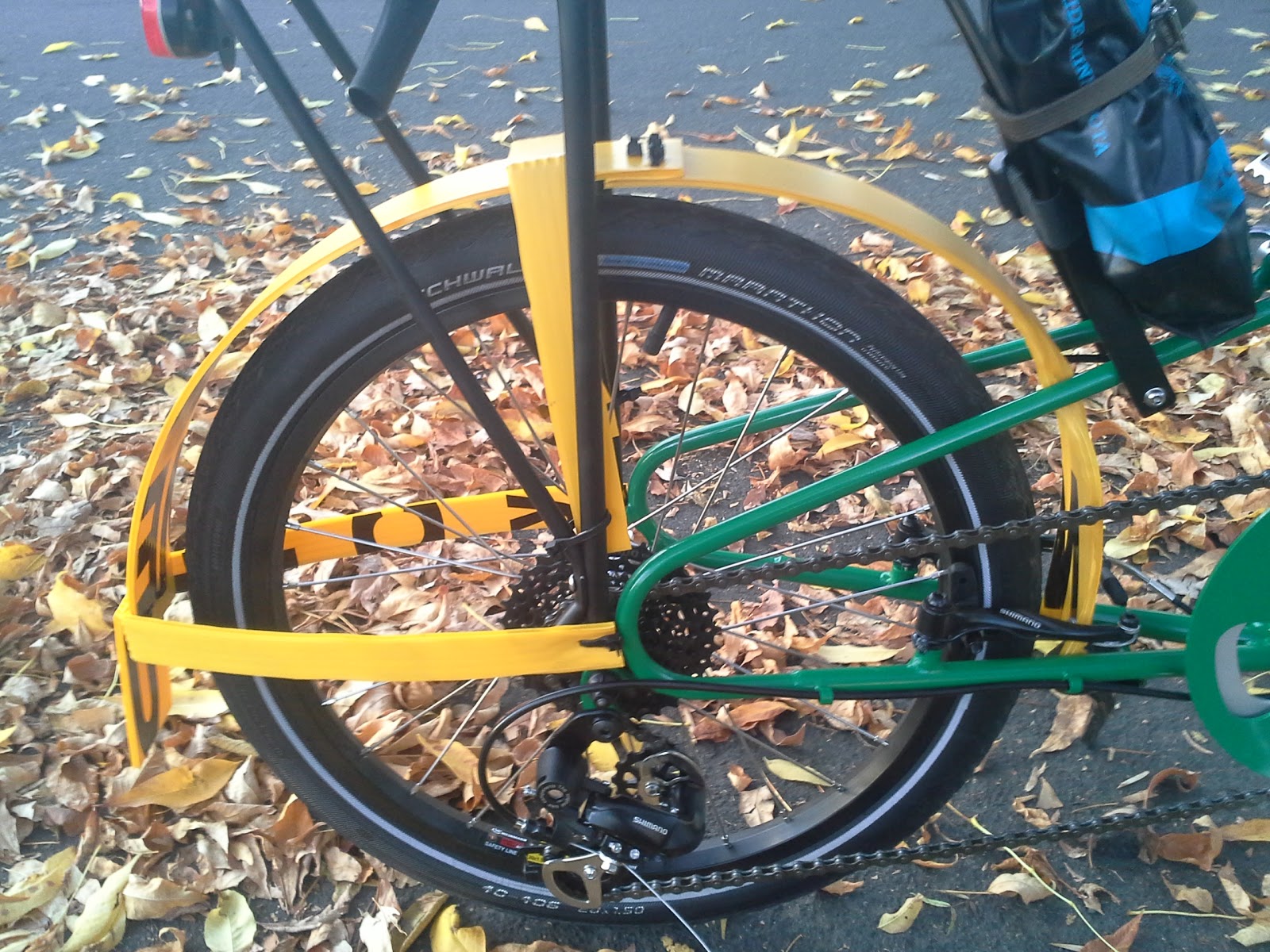 Kent's Bike Blog Coroplast Fenders For My New Bike Friday