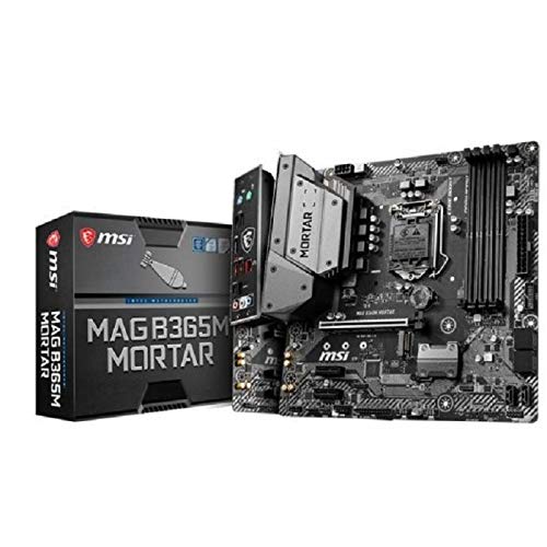 MSI MAG B365M Mortar Intel Gaming LAN, Pre-Installed I/O Shielding, Core Boost, DDR4 Boost, Turbo M.2 and USB 3.1 Connector