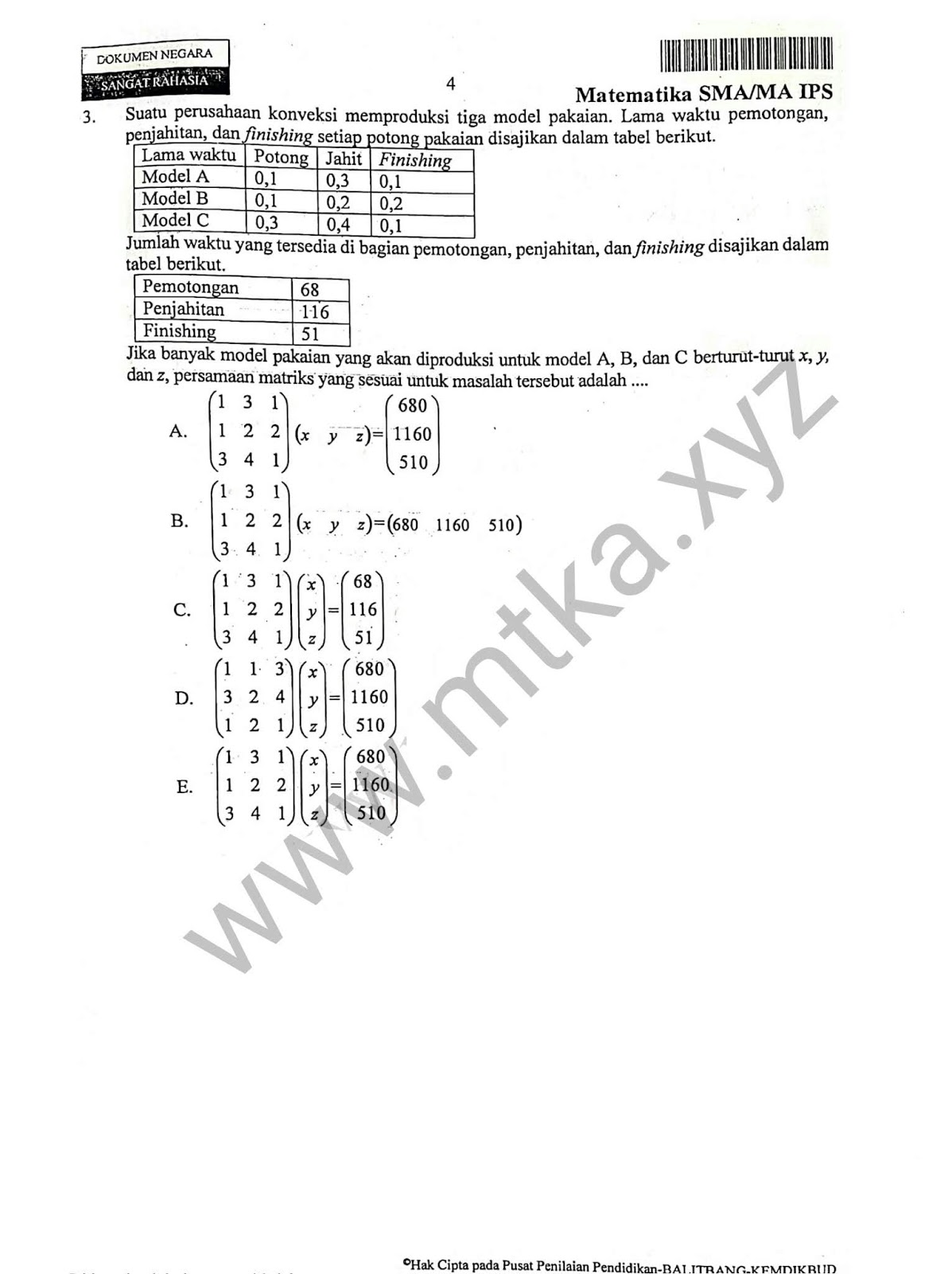 Soal Pilihan Ganda Induksi Matematika Kelas 11